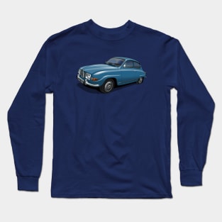 1971 Saab 96 saloon in hussar blue Long Sleeve T-Shirt